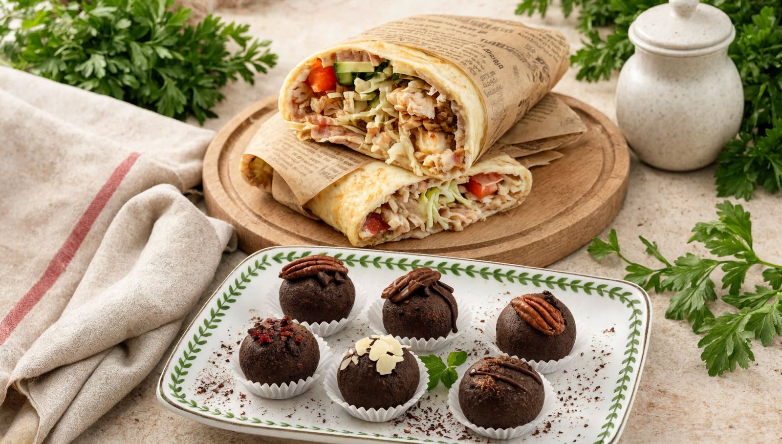 Фон: блюда ДИА МЕНЮ
